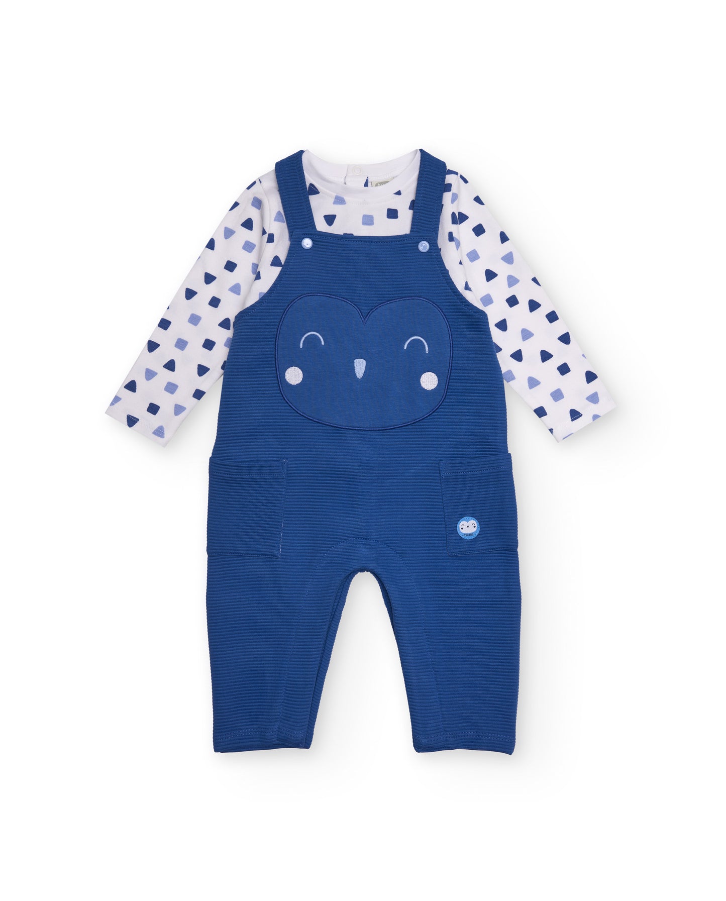 Tuc Tuc Funny Owl KNITTED OVERALL AND T-SHIRT NAVY