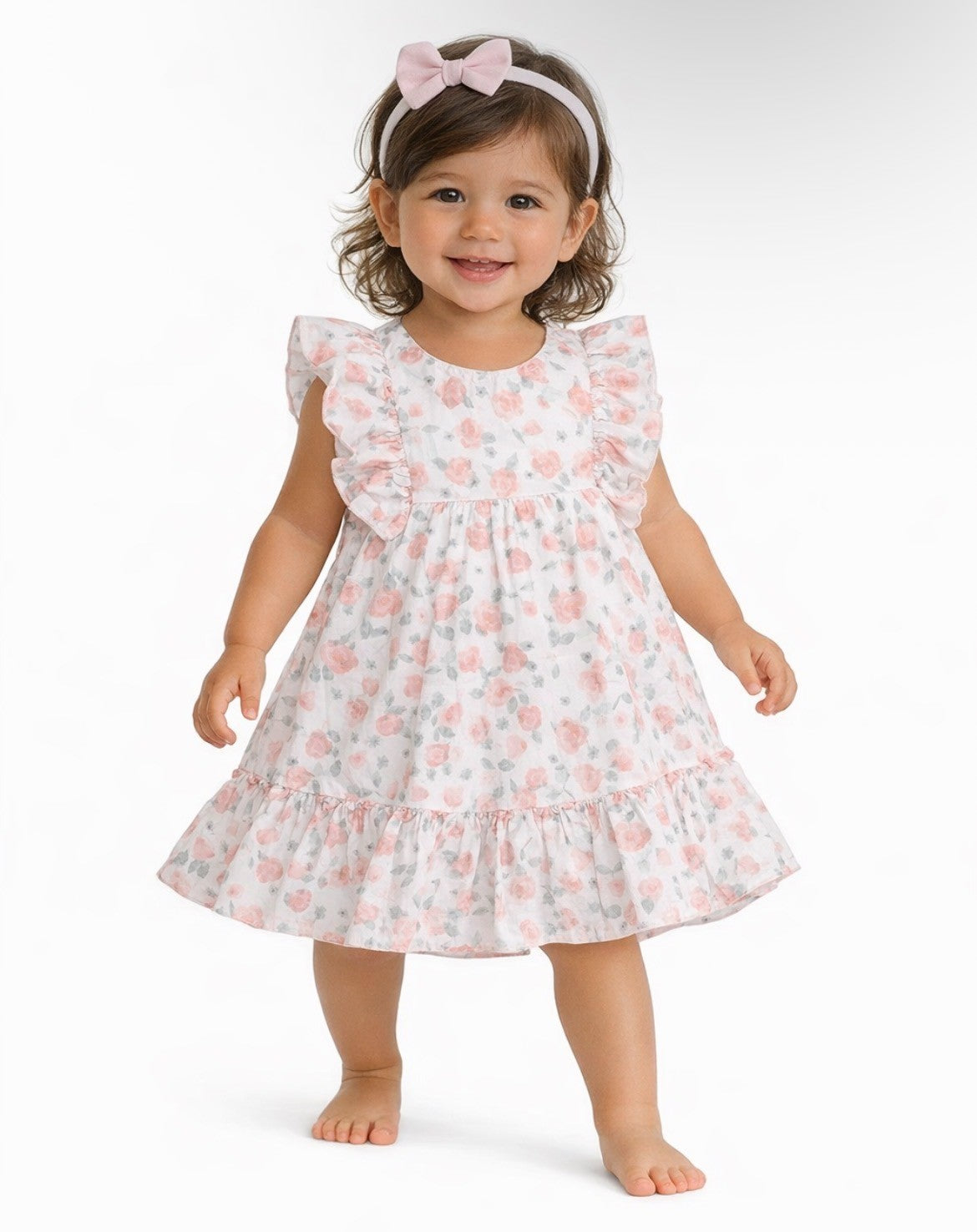 Juliana girls dress with ruffles