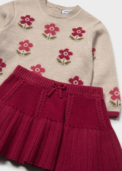 Mayoral Tricot skirt  & Jumper Set