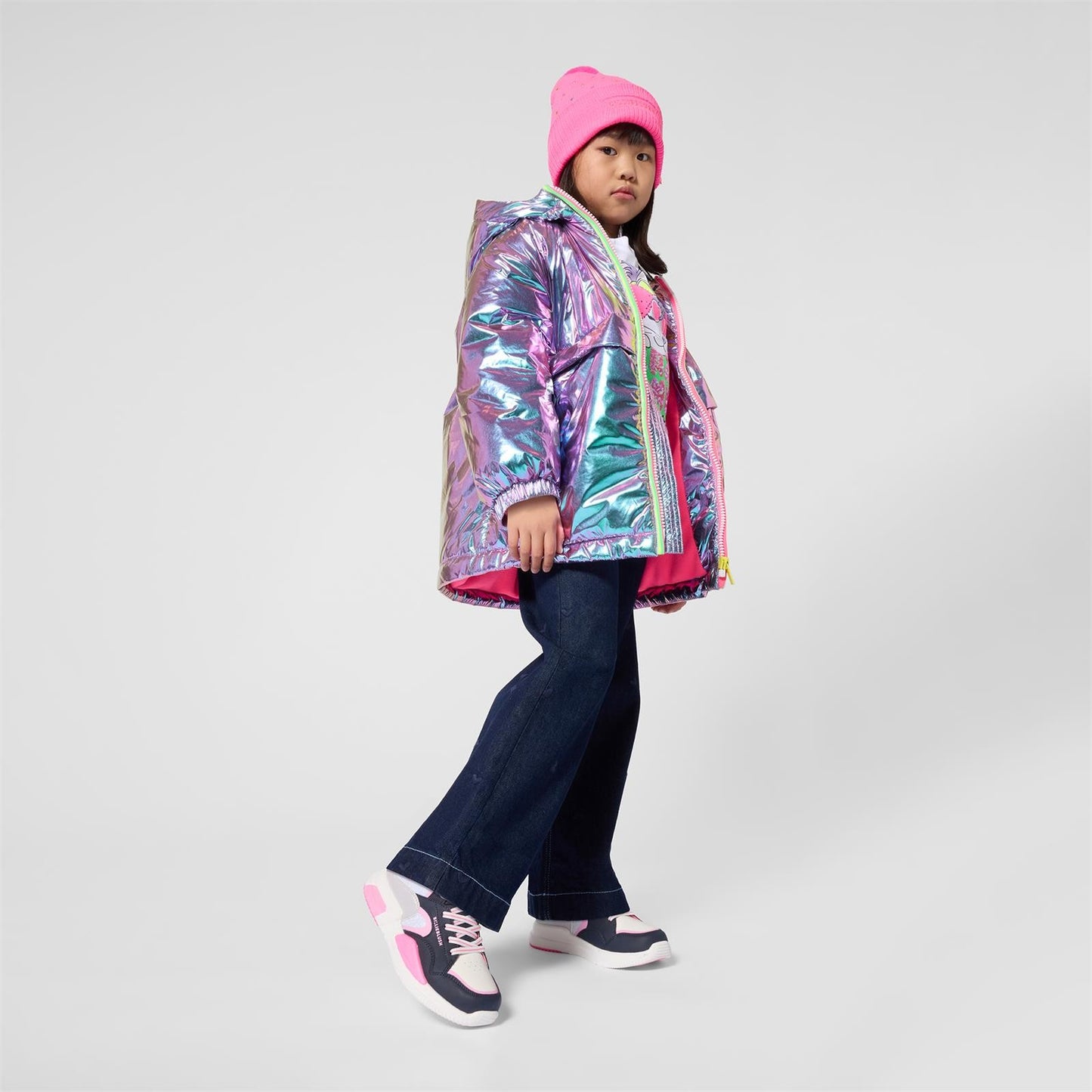 BILLIEBLUSH Purple Shiny Coat