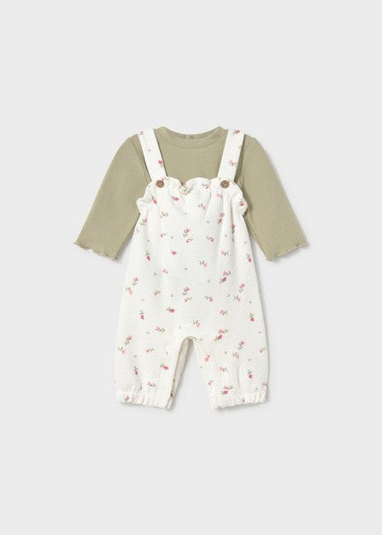 Mayoral Printed dungarees set