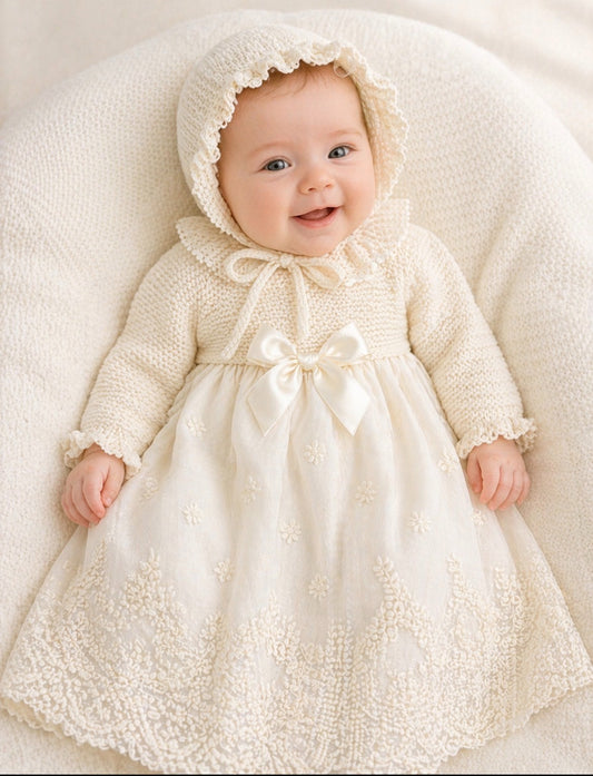 Juliana Cream Christening Gown