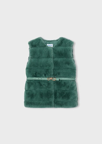 Mayoral Fur vest with belt
