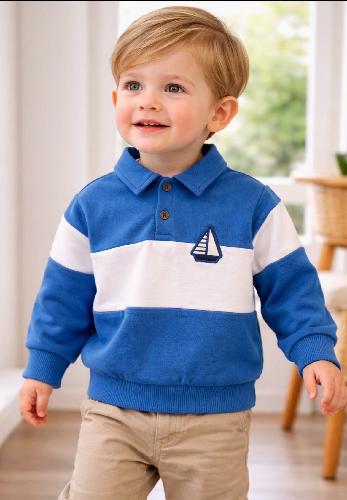 Mayoral Baby Boy Beach Polo pullover  Blue