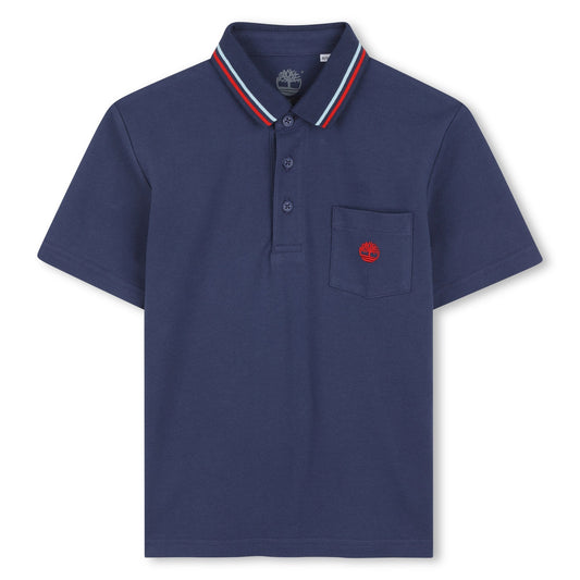 TIMBERLAND BOY SHORT SLEEVE POLO SLATE BLUE