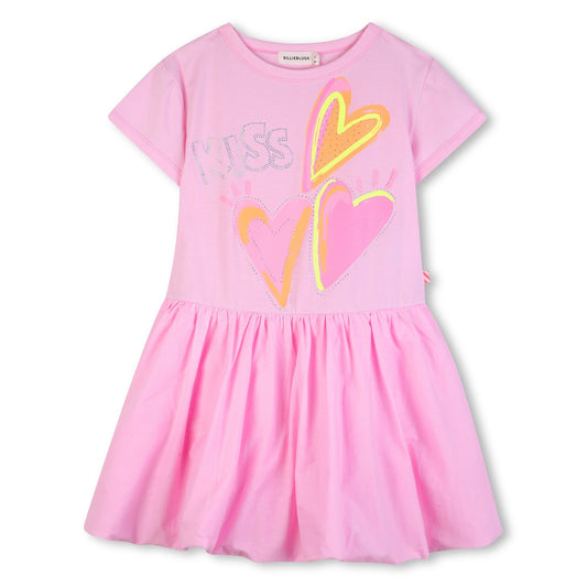 BILLIEBLUSH DRESS IN PINK WITH BUBBLE HEM