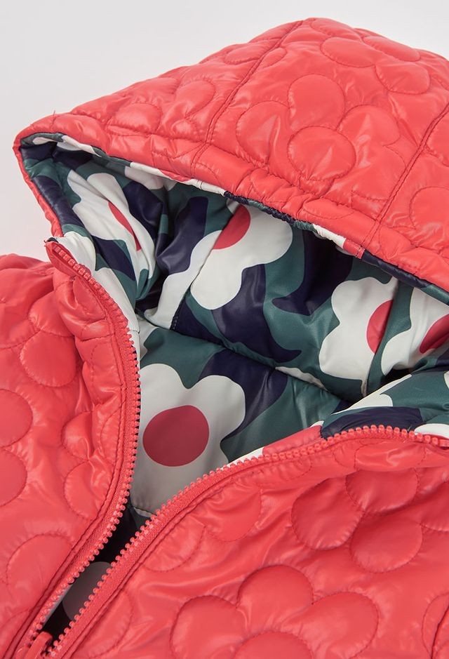 Boboli Girl Coral Reversible Coat