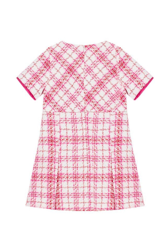 Patachou Candy Pink Tweed Dress