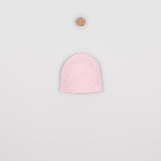 Emile et Rose Mia Knitted Hat with heart silhouette P Pink