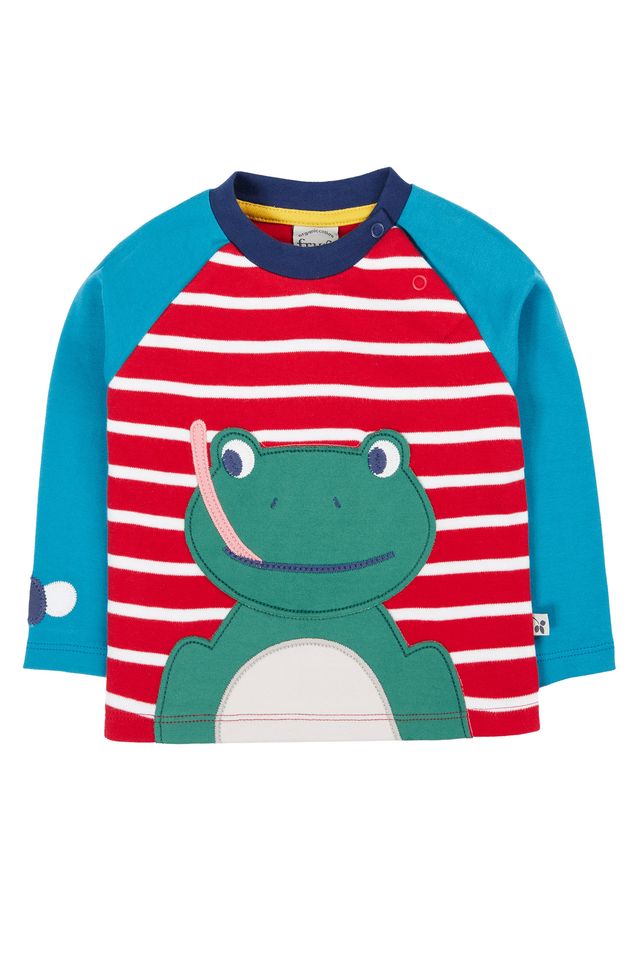 FRUGI ALFIE RAGLAN TOP BERRY RED BRETON/FROG
