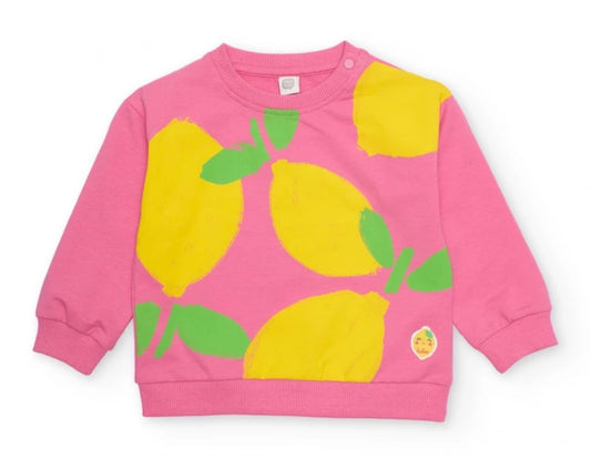 Tuc Tuc GIRL Pink sweatshirt with lemon and lime print