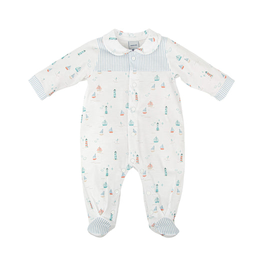 Babidu Babygrow Blue Seaside Print 13221