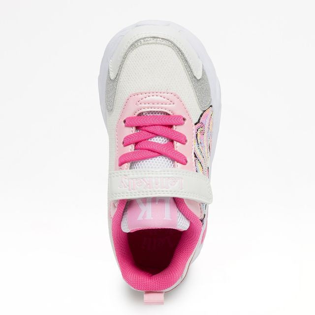Lelli Kelly Maggie Runner White & Pink with Lights