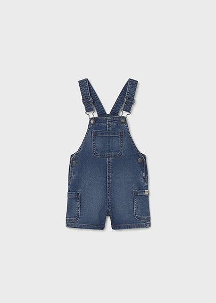 Mayoral Baby Boy soft denim dungaree shorts