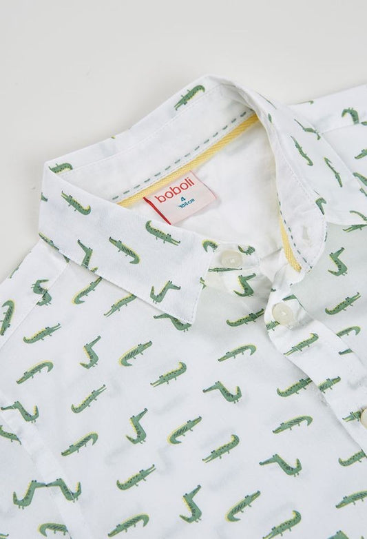 Boboli Poplin shirt printed for boy