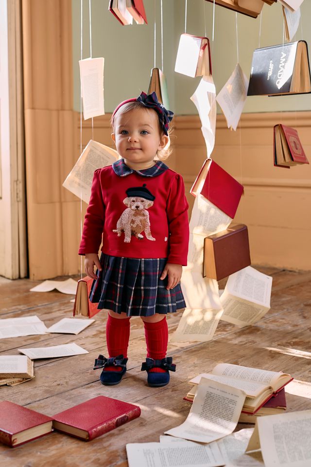 Patachou Girl Red Tartan Dress