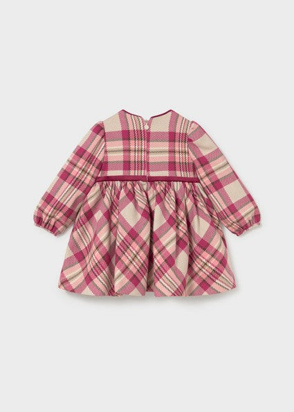 Mayoral Plaid Dress Raspberry