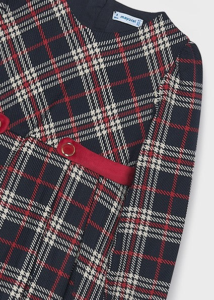 Mayoral Plaid Dress in Navy