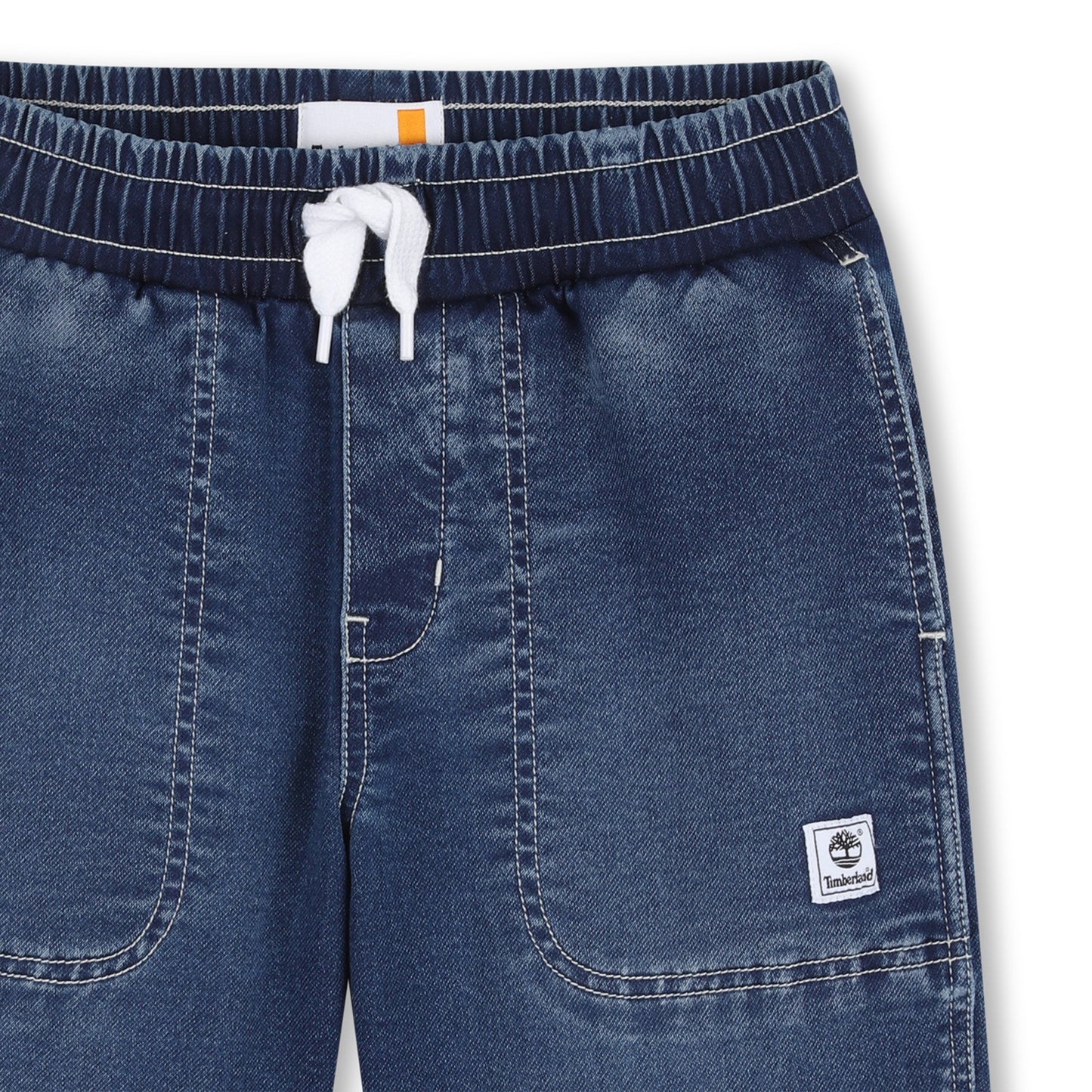 TIMBERLAND BOY DENIM BERMUDA SHORTS DOUBLE STONE + BRUSH