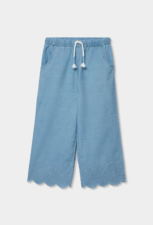 Boboli Girl Denim trousers embroidery