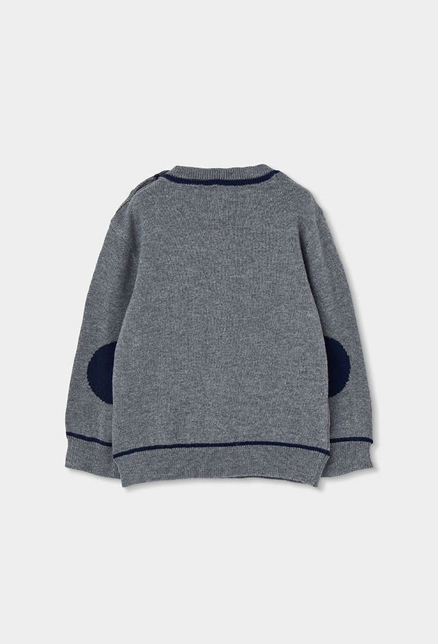 Boboli Boy Grey Knit Pullover