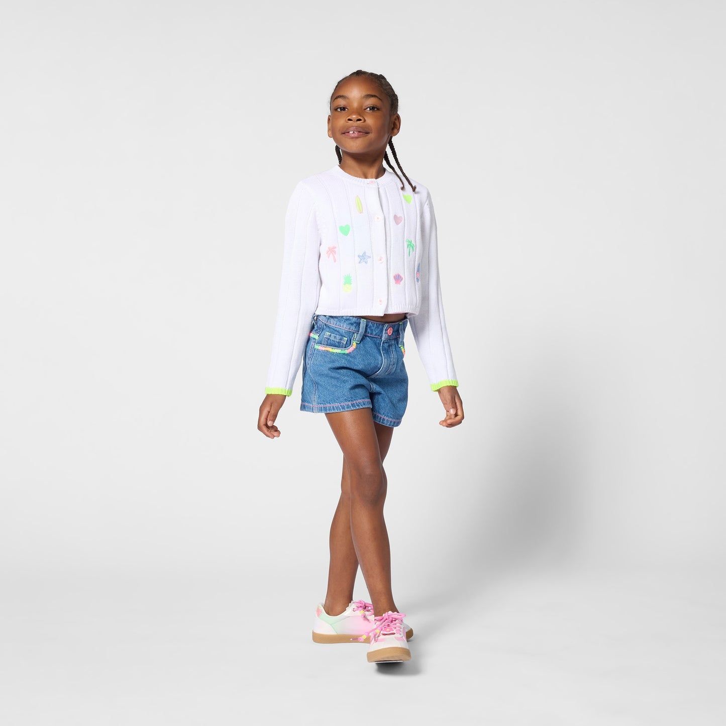BILLIEBLUSH DENIM SHORTS DOUBLE STONE+BROSSAGE