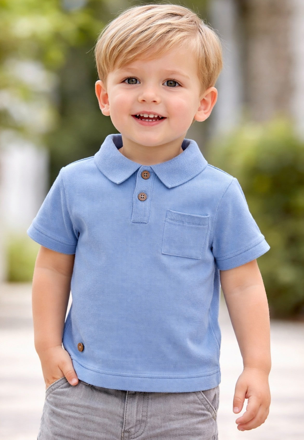 Mayoral Baby Boy Beach Short sleve polo top