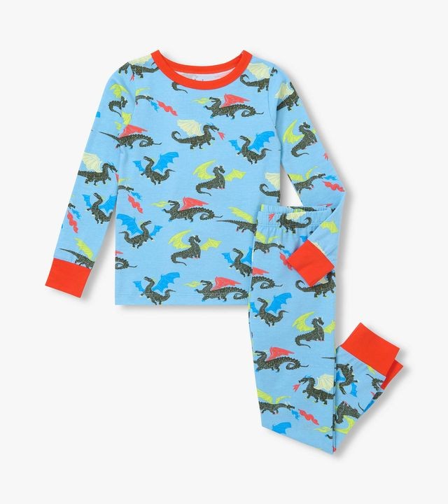 Hatley Dragons Glow in the Dark Stretch Jersey Pajama Set