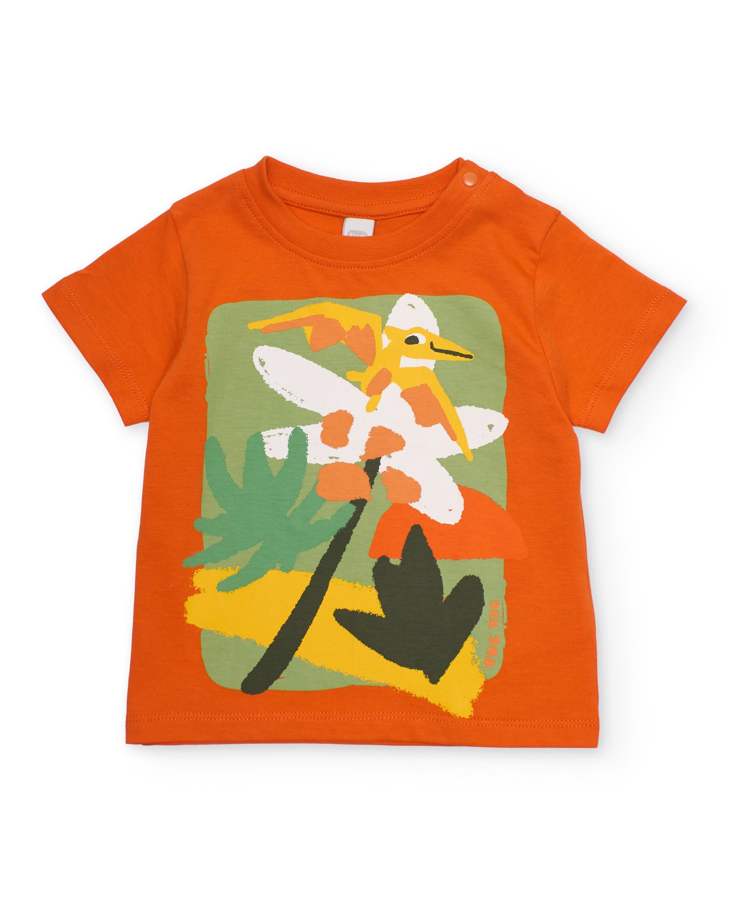 Tuc Tuc BOY Oange t-shirt with printed design on front
