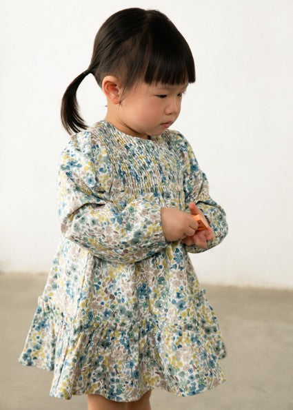 Mayoral Printed velvet dress         Anise