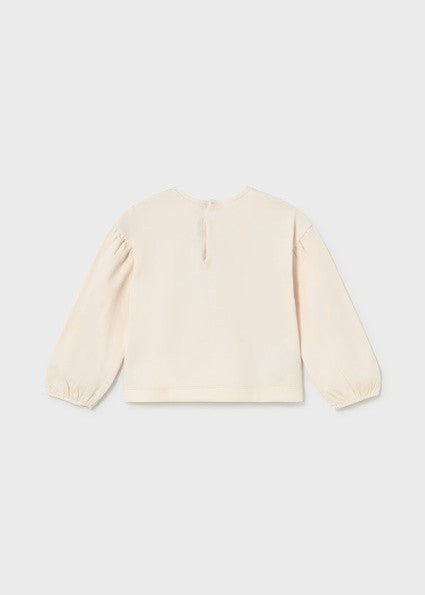 Mayoral Long Sleeve T-Shirt in Cream