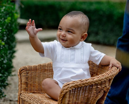 EMILE ET ROSE LEON WHITE ROMPER