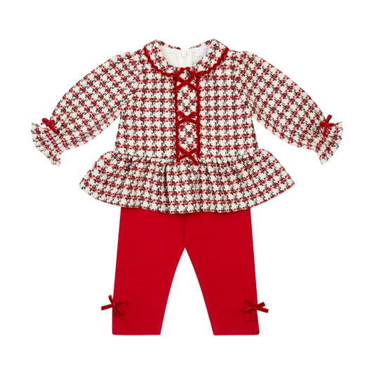 DEOLINDA RED TWEED LEGGING SET
