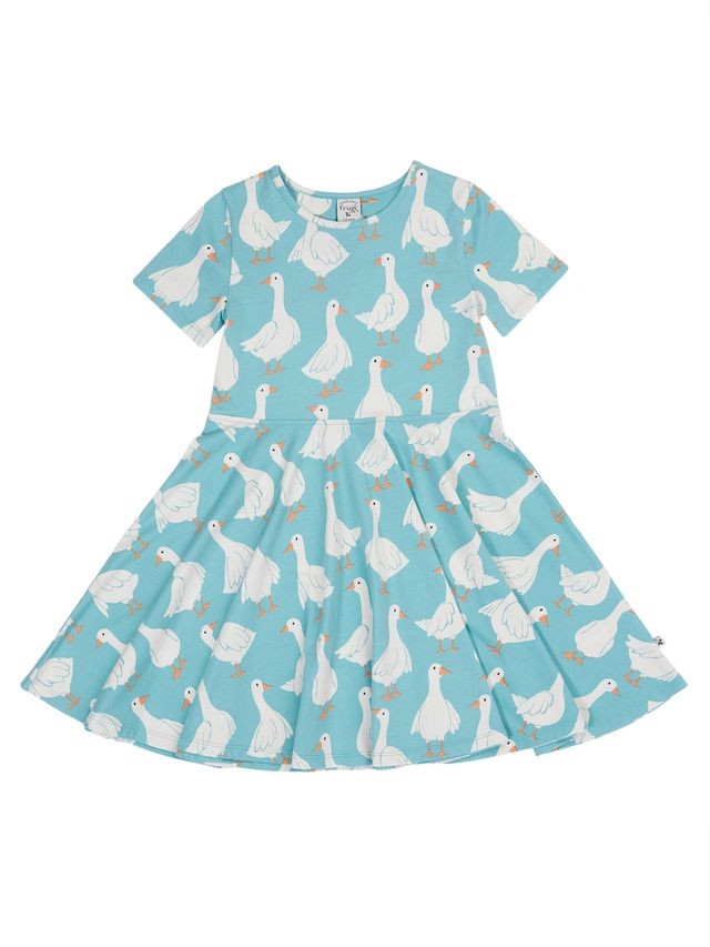 FRUGI SUNSHINE SKATER DRESS GOOSE GAGGLE