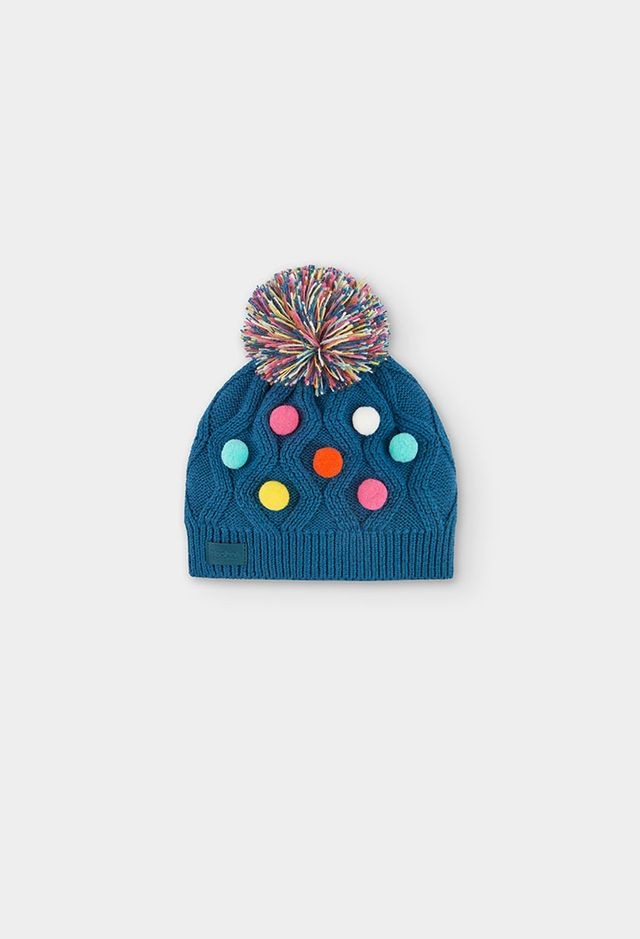 Boboli Girl Knit Polka Dot Hat