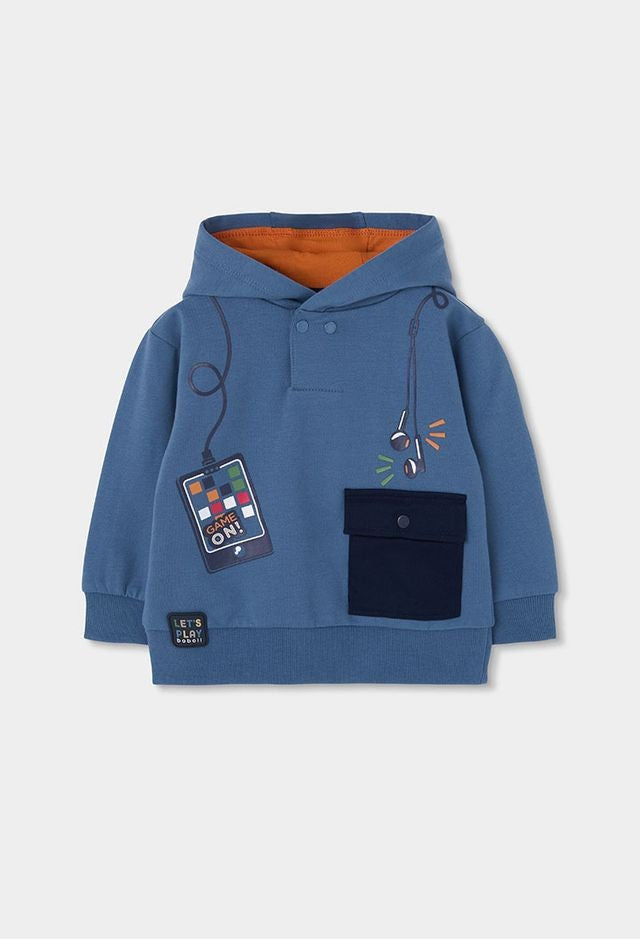 Boboli Boy Blue Fleece Hoodie