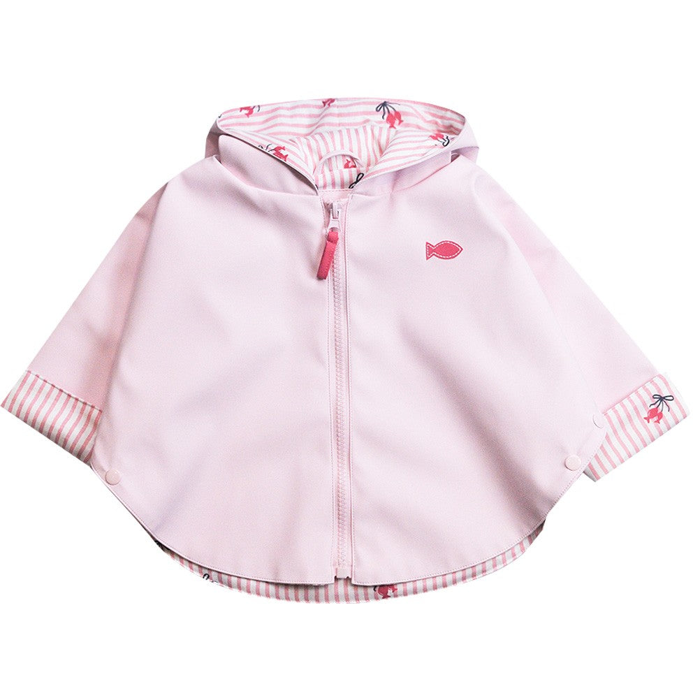 Weekend a la mer baby girl NEMO pink cape coat