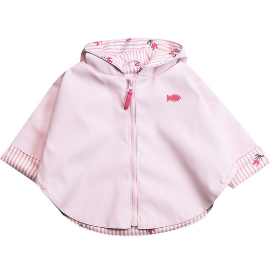 Weekend a la mer baby girl NEMO pink cape coat