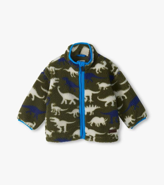 Hatley Dino Silhouette Faux Sherpa Jacket