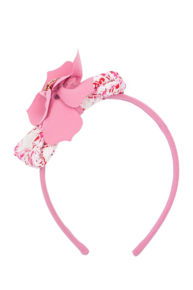 PATACHOU Candy Pink Tweed Hair Band